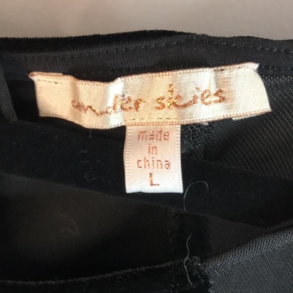 Under Skies Black Velvet Cocktail Dress Size Large - Picture 6 of 8